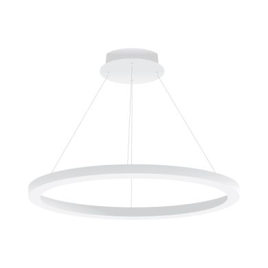 Suspensão LineX Circle LED CCT 60W 6000lm 3000K/4000K/6400K Alt.Reg.xD.90cm branco