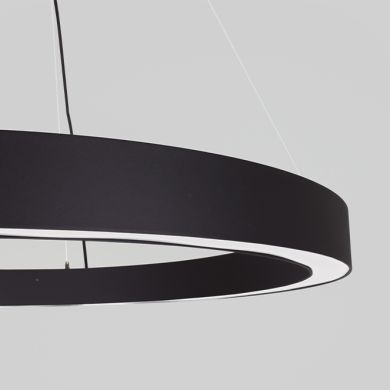 Suspensão LineX Circle LED CCT 60W 6000lm 3000K/4000K/6400K Alt.Reg.xD.90cm preto