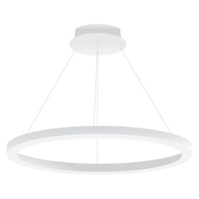 Suspensão LineX Circle LED CCT 80W 8000lm 3000K/4000K/6400K Alt.Reg.xD.120cm branco
