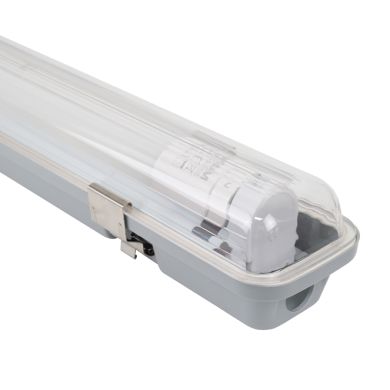 Armadura estanque LINESTA TypeC IP65 1xG13 T8 LED 120cm C.127xL.6xAlt.5,7cm cinzento