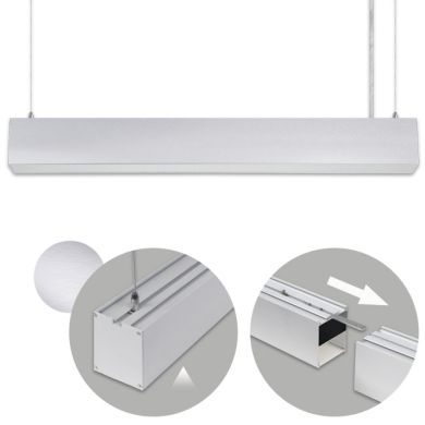 Barra suspensa LINEX B2 60cm 1x20W LED 1600lm 3000K 110° C.60,3xL.5,8xAlt.Reg.cm alumínio