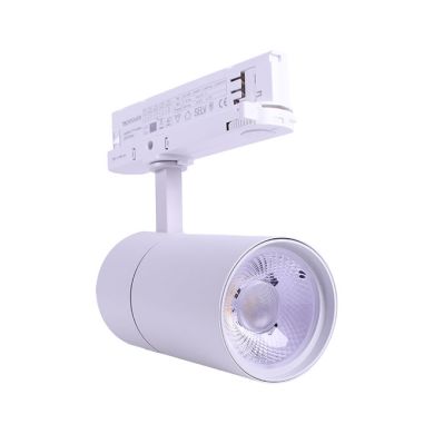 Foco para calha LINE PRO X2 (4 condutores) 35W LED 2800lm 4000K 36° Alumínio Branco