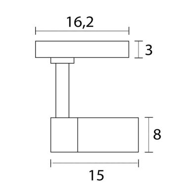 Foco para calha LINE PRO X2 (4 condutores) 35W LED 2800lm 4000K 36° Alumínio Branco