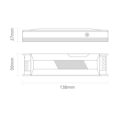 Transformador de tensión constante AC/DC 24Vdc 80W 13,8x5x2,2cm