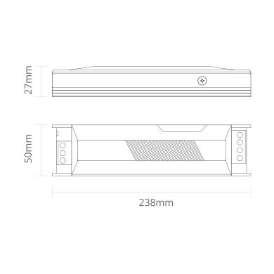 Transformador de tensión constante AC/DC 24Vdc 300W 23,8x5x2,2cm