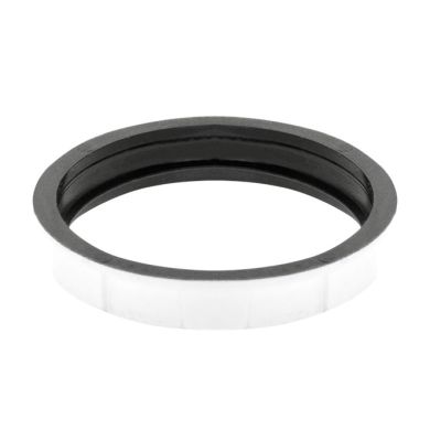Anilha de abat-jour pintada de branco p/suporte E27 roscado Alt8, 5mm D.46, 4mm, resina termoplástic
