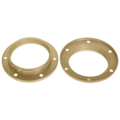 Anilha de abat-jour dourada brilhante para suporte E27 roscado Alt.12mm D.57mm em resina termoplásti