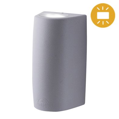 Wall Lamp MARTA 2xGU10 6W CCT (2colors) switch IP55 L.9,2xW.8xH.17cm grey resin