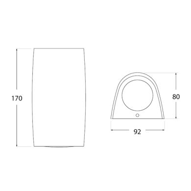 Wall Lamp MARTA 2xGU10 6W CCT (2colors) switch IP55 L.9,2xW.8xH.17cm white resin