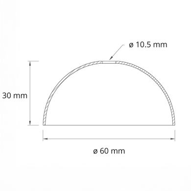 Cubrecentro en hierro 2,7xD.6cm (en bruto) (estampado) (1*2 ESF 60 F701)