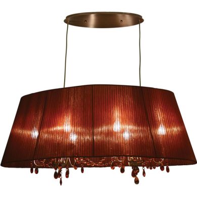 Lámpara de Techo OLÍMPIA 6xE14 L.96xAn.48xAl.Reg.cm Marron/Cobre