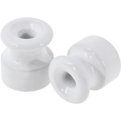 Isolador guia D.20mm em porcelana branco