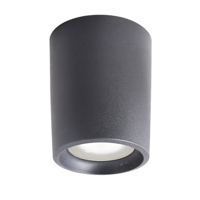 Foco LIVIA 1xE27 30W botão CCT (2cores) IP55 Alt.22xD.18cm resina preta