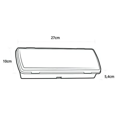 Luz de emergência KALANI mista IP65 1x4,8W LED 230lm 4000K C.27xL.10xAlt.5,4cm branco
