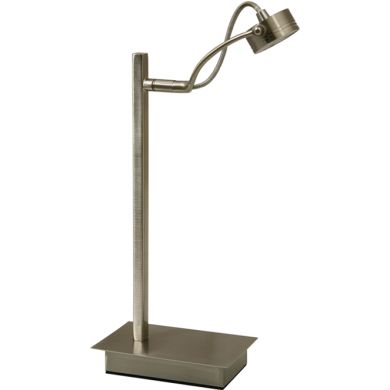 Table Lamp WILLIAM 1x3W LED L.9xW.21xH.39cm Satin Nickel