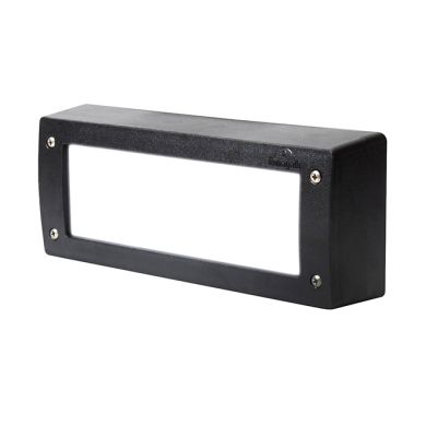 Aplique LETI 2xGX53 6W botão CCT (3cores) IP66 C.30xL.6,5xAlt.12cm resina preta