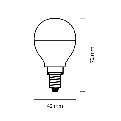 Bombilla E14 (fino) Esférica KALEIDO LED Regulable 3.5W 3000K 250lm