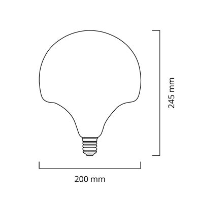Bombilla E27 (grueso) Flor CLASSIC DECOLED D200 4W 1800K 300lm Ambar