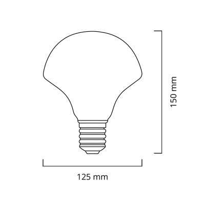 Light Bulb E27 (thick) Flower CLASSIC DECOLED D125 4W 1800K 300lm Amber
