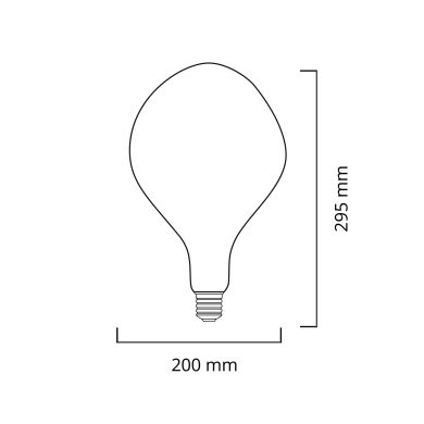 Bombilla E27 (grueso) CLASSIC DECOLED Regulable D200 4W 1800K 300lm Ambar