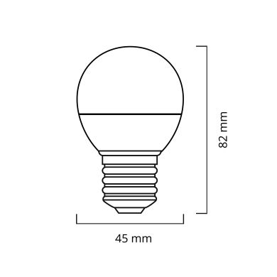 Light Bulb E27 (thick) Ball HIVISION LED 6.5W 6400K 806lm White