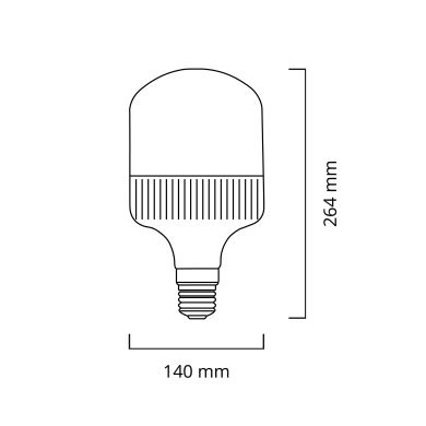 Bombilla E40 Bala VALUE LED 100W 6400K 9000lm Blanca