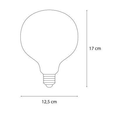 Lâmpada E27 (grosso) Globo VALUE VINTAGE LED D125 8W 2200K 630lm Ambar