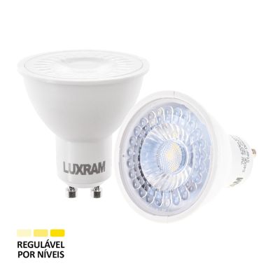 Lâmpada GU10 TRUEVISION LED Regulável p/níveis 7W 6400K 600cd 36°