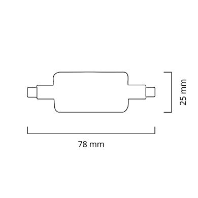 Light Bulb R7s 78mm Linear PIXY LED 5W 6400K 490lm