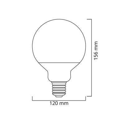 Light Bulb E27 (thick) Globe VALUE LED D120 20W 3000K 2000lm