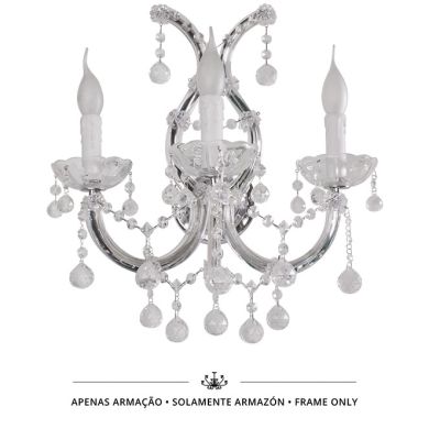 Wall lamp M.TERESA 3xE14 chrome (frame only without crystal pieces)