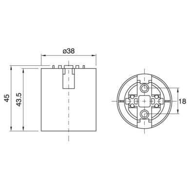 White E27 2-pieces lampholder with plain outer shell, in thermoplastic resin