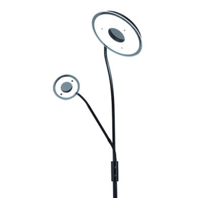 Floor Lamp GENOVA with reading arm 28W+7W LED 3000-6500K H.179xD.25cm black