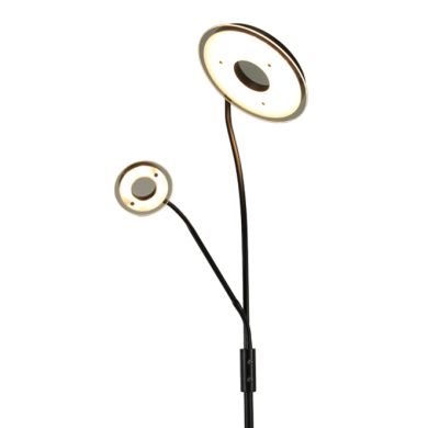 Floor Lamp GENOVA with reading arm 28W+7W LED 3000-6500K H.179xD.25cm black