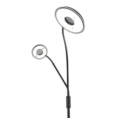 Floor Lamp GENOVA with reading arm 28W+7W LED 3000-6500K H.179xD.25cm black