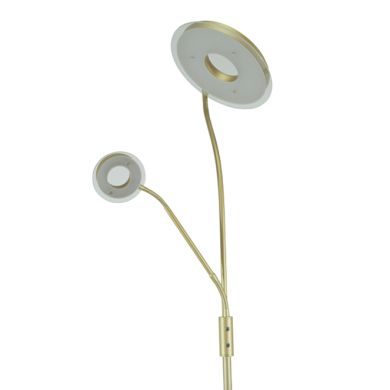 Floor Lamp GENOVA with reading arm 28W+7W LED 3000-6500K H.179xD.25cm gold