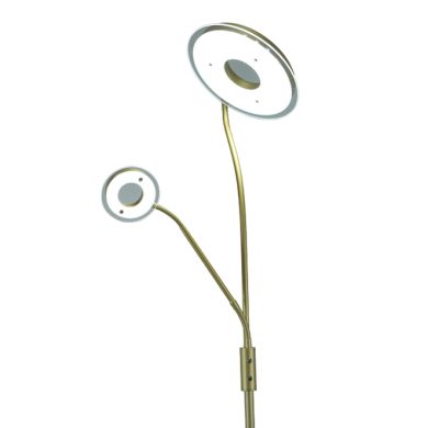 Floor Lamp GENOVA with reading arm 28W+7W LED 3000-6500K H.179xD.25cm gold