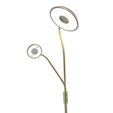 Floor Lamp GENOVA with reading arm 28W+7W LED 3000-6500K H.179xD.25cm gold