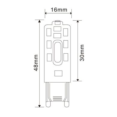 Light Bulb G9 LED 3W 2800K 300lm 360°-A+