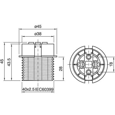 Portalámparas E27 termoplastico negro 2 piezas negro liso semiroscado
