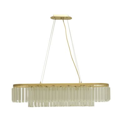 Ceiling Lamp NARVIK 13xG9 L.103xW.23xH.Reg.cm with transparent cristals and gold plate