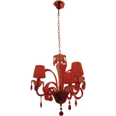 Lámpara de Techo ADELAIDE 3xE14 Al.Reg.xD.50cm Rojo