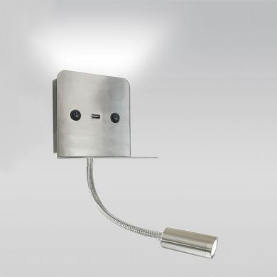 Wall Lamp 9252 7W LED 490lm 4000K W.13xW.8,3cm Satin Nickel