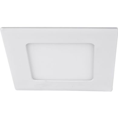 Foco de encastrar EURO quadrado 1x8W LED 418lm 6400K C.12xL.12xAlt.0,2cm branco