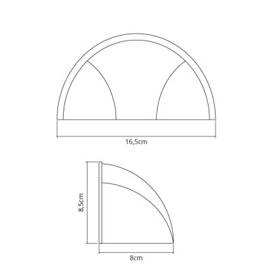 Aplique ARNOT IP54 1x6W LED 415lm 4000K C.16,5xL.8xAlt.8,5cm alumínio+vidro antracite