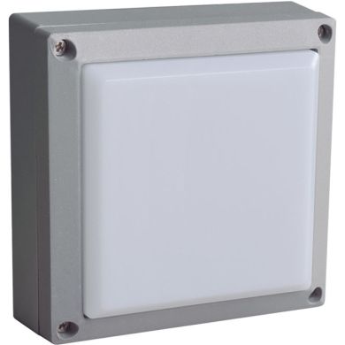 Aplique TENNESSEE IP54 24x0,18W LED 4000K C.14,5xL.6,5xAlt.14,5cm Alumínio + PC Cinzento