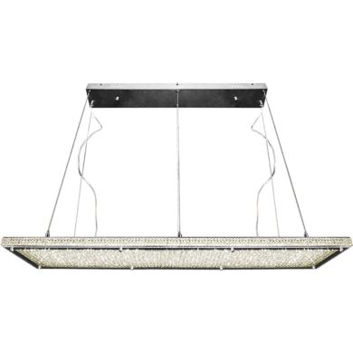 Ceiling Lamp VARSÓVIA 1x68W LED 5400lm L.120xW.30xH.Reg.cm Transparent/Chrome