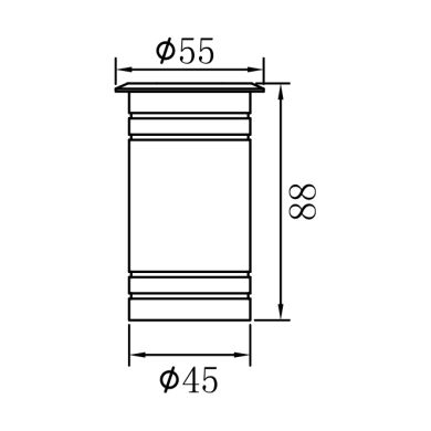 Downlight Empotrable ANDERSON IP65 1x2W LED 172lm 3000K D.5,5cm Aluminio
