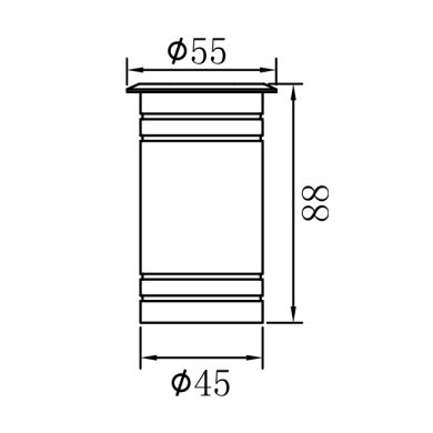 Foco de encastrar ANDERSON IP65 1x2W LED 150lm 4000K xD.5,5cm alumínio
