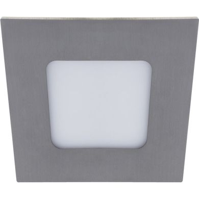 Downlight FRANCO square 1x3W LED 134lm 3000K 120° L.9xW.9xH.0,2cm Satin Nickel